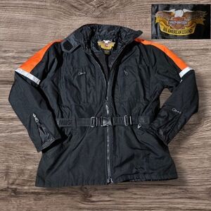 Vtg Harley Davidson Jacket Mens M Heated Riding Gear Zip Motorcycle Untested